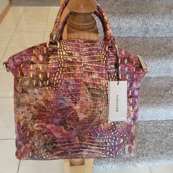 SALE: BRAHMIN Rare Color  Large Duxbury  Satchel FANTASY - NEW W/TAGS - Picture 4 of 10
